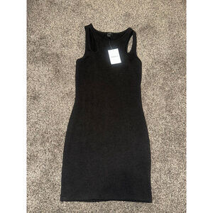 Forever 21 Black Ribbed Bodycon Mini Dress Small